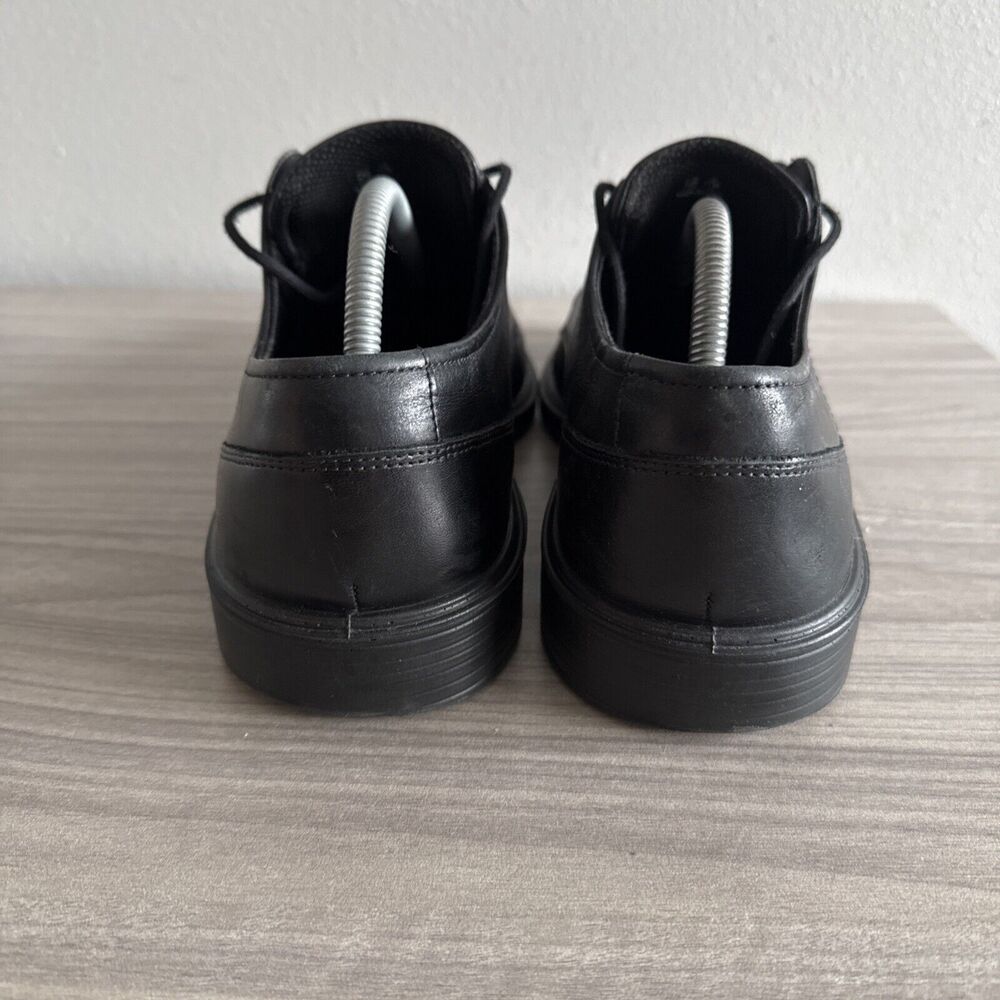 Ecco Austin Men Dress Shoes Black Size 43 US 9 Leather Oxford Square Toe Lace Up - Picture 7 of 11